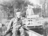 Boat riding with Koga & T. Higa at Lake Alder. [Courtesy of Bert Hamakado]