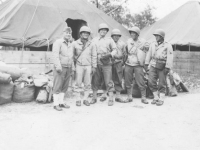 Sergeants of the 100th Battalion at camp.