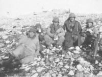 Soldiers overlook Cassino, January 9, 1944. [Courtesy of Mary Hamasaki]