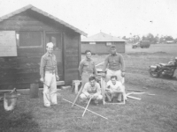 Construction of Macedo's Hut April 1942 Schofield.  [Courtesy of Mike Harada]