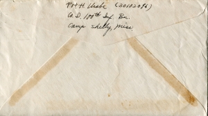 July 27, 1943 Envelope back