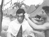 Having my regular s.d. hair cut. [Courtesy of Dorothy Ibaraki]
