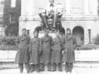 At U of Wisconsin. (center) Tom Ibaraki. [Courtesy of Dorothy Ibaraki]