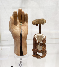 Shigeru Inouye’s prosthetic hand cover and harness. [Courtesy of Jan Sakoda]