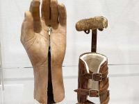 Shigeru Inouye’s prosthetic hand cover and harness. [Courtesy of Jan Sakoda]