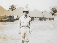 Shigeru Inouye, Combat Aid Man  uniform, Camp McCoy, 1942. (Courtesy of Clinton K. Inouye)