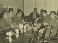 Takeshi and friends in New York City restaurant [Courtesy of Nancy Van Telligan]