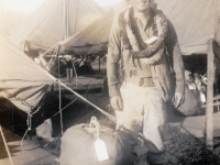 (June 1942) Eugene Kawakami upon his arrival at Camp McCoy, Wisconsin.  [Courtesy of Joanne Kai]