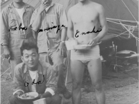 Left to right: Koba, Mori, Enoki and Oda  in Kahana. [Courtesy of Elaine Kishinami Tadaki]