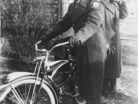 Fukuji and bicycle - Winona, Minn 1942. [Courtesy of John Oki]