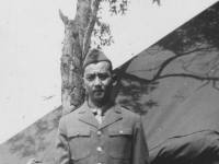 S. Kunishige, Camp McCoy 2/14/42.  [Courtesy of Ruth Kunishige]