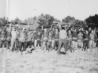 3rd Platoon Co. E.100 Inf. Wisc. with Capt. D.Willis.  [Courtesy of Ruth Kunishige]