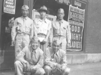 Kane, Jiro, Goro, Masayoshi Miyagi and Joe. Taken July, 1943 Chicago. [Courtesy of Leslie Taniyama]