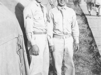 Taken in Camp McCoy July, 1945. Taken in Camp July 6, 1942. Joe Takata and Masayoshi Miyagi. [Courtesy of Leslie Taniyama]