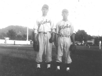 August 11 Lefty Omori, Blackie Kaneshina, both of Maui. [Courtesy of Leslie Taniyama]