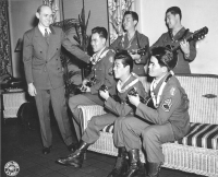 Earl Finch with Shelby Serenaders [442nd Regimental Combat Team Archives]