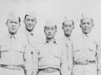 1942 Camp Shots - McCoy Tom & Yutaka  Hisashi & Kuni. Taken July 21, 1942.  [Courtesy of Jan Nadamoto]