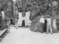 Taken August 9, 1942 Village ceremonial-taken atop Stand Rock.  [Courtesy of Jan Nadamoto]