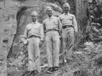 Taken August 9, 1942 at base of tree next to Stand Rock itself (my hi-water pants).  [Courtesy of Jan Nadamoto]