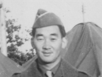 Yuki.  Taken Sept. 24, 1942 at Old Camp McCoy, Wis.  Yukio Takehara (he's from Wahiawa).  [Courtesy of Jan Nadamoto]