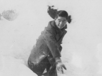 Taken Nov. 29, 1942.  Note the high snow mound in background.  [Courtesy of Jan Nadamoto]