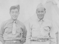 Camp McCoy.  July, 1942. Hi Sis  "Always" Dicky Camp McCoy Wis.  [Courtesy of Rocky Nakahara]