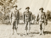 Motar Squad Gunner P-40 Nakamura, Asst Gunner Alfred Nozawa, Nakaya [Courtesy of Evelyn Nakaya]