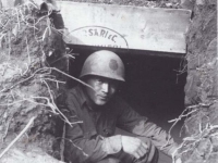 Stanley Hamamura in a Dugout, Anzio, Italy - 1944 [Courtesy of Fumie Hamamura]