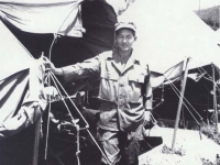 Stanley Hamamura at Race Track Replacement Depot, Early Summer 1945 [Courtesy of Fumie Hamamura]