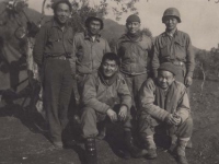 Soldiers of the radio gang taking a rest in Italy, December 1943. [Courtesy of Fumie Hamamura]