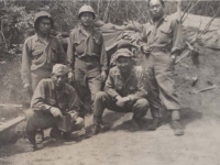 The Radio Section Gang in Anzio, Italy, April 1944. [Courtesy of Fumie Hamamura]