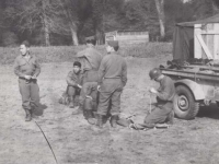 Radio Communication Gang in rear area, 1945. [Courtesy of Fumie Hamamura]