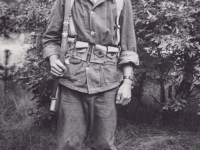 Stanley Hamamura in Louisiana during training maneuvers in 1943. [Courtesy of Fumie Hamamura]