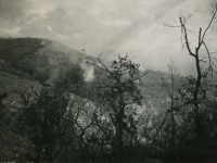 Cassino, Italy. Shells falling. (Courtesy of Joyce Walters)