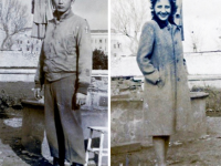 Guiseppina and Kaoru in 1945. [Photo courtesy of Stanford Miyamoto]