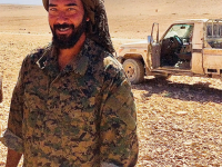 Kaoru Miyamoto’s grandson Todd in Syria fighting ISIS (2016). [Photo courtesy of Stanford Miyamoto]