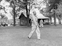 "Taken at Whitehall, Wisc. Our Moral Officer of course. Lt. "Doc" Kometani." [Courtesy of Leslie Taniyama]