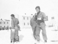 James Kawashima eating an icicle. "Boy! Its cold. Icicle is tasty too." [Courtesy of Alexandra Nakamura]