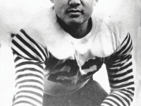 Captain "Benny" Hisanaga - picture taken from Street and Smith Preseason Collegiate Magazine as a possible Small-College All- American. [Courtesy of Bruce Hisanaga]