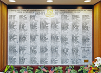 100th Infantry Battalion Memorial Building (Clubhouse) Memorial Wall.