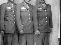 ?, Tokuji Ono, ? in dress uniform standing in front of a blank wall [Courtesy of Leslie Taniyama]