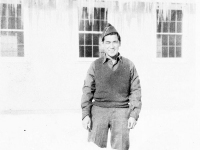 Leighton Goro Sumida at Camp McCoy, Wisconsin, winter 1942 [Courtesy of Goro Sumida]