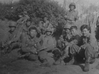 Members of B Comany, 3rd Platoon at camp. [Courtesy of Mrs. William Takaezu]