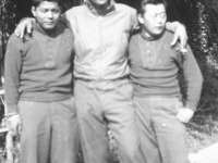 William Takaezu, William Kato, and Yoshimasa “Pachi” Kawaguchi. [Courtesy of Mrs. William Takaezu]