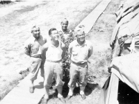 Soldiers gathered at Camp Shelby. [Courtesy of Mrs. William Takaezu]