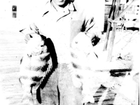 William Takaezu with Sheepshead fish on Cat Island, Mississippi. [Courtesy of Mrs. William Takaezu]