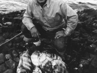 Herbert Ishii with the day’s catch from Cat Island, Mississippi. [Courtesy of Mrs. William Takaezu]