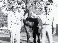 Kunio Fujimoto (left) and Yozo Yamamoto (right) at Solderstrom Home. (1942) [Courtesy of: Thomas Taro Higa Family Collection]