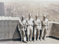 Tokuichi Hayashi (on right) with friends. (Courtesy Kathi Hayashi)