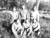 L-R. Front. Kenneth Nikaido - Bert Miyata, C. Tsukayama - Rear - I. Watanabe Ken Kugiyama; Minoru Tosaka (Courtesy of Alvin Tsukayama)